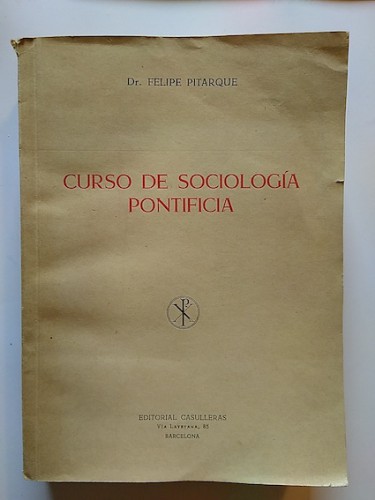 Portada del libro de CURSO DE SOCIOLOGÍA PONTIFICIA