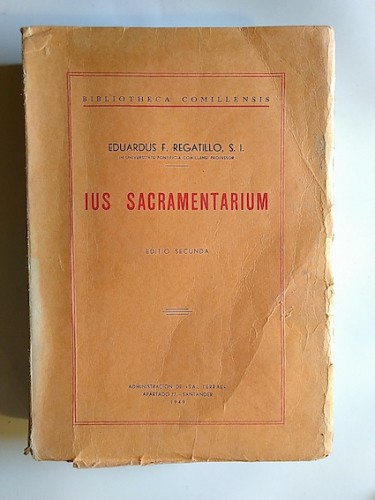 Portada del libro de IUS SACRAMENTARIUM