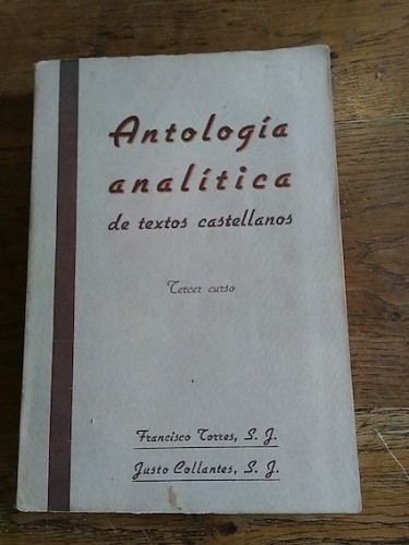 Portada del libro de ANTOLOGÍA ANALÍTICA DE TEXTOS CASTELLANOS. Tercer curso