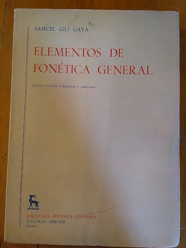 Portada del libro Elementos de fonética general
