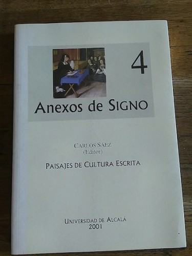 Portada del libro de Anexos de signo 4. Paisajes de cultura escrita 