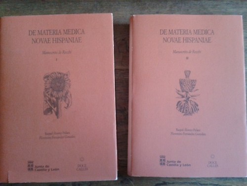 Portada del libro DE MATERIA MEDICA NOVAE HISPANIAE. Manuscrito de Recchi (2 TOMOS)