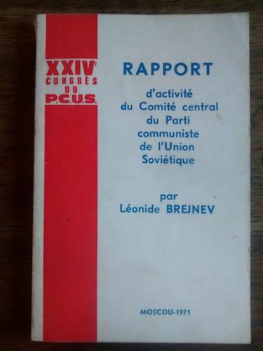 Portada del libro de Rapport d'activite du Comite central du Parti communiste de L'union Sovietique