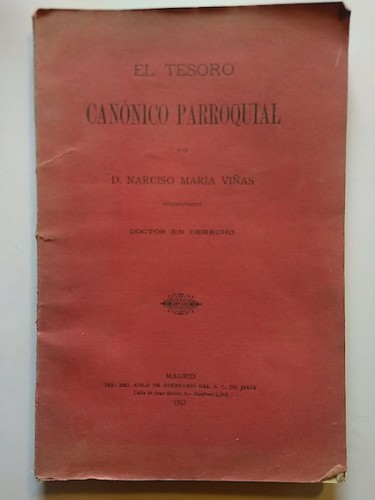 Portada del libro de EL TESORO CANÓNICO PARROQUIAL