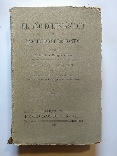 Portada del libro de EL AÑO ECLESIÁSTICO Y LAS FIESTAS DE LOS SANTOS