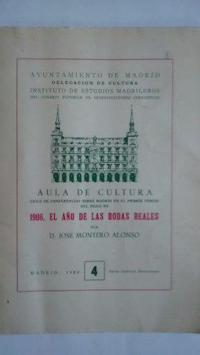 Portada del libro de 1906, EL AÑO DE LAS BODAS REALES