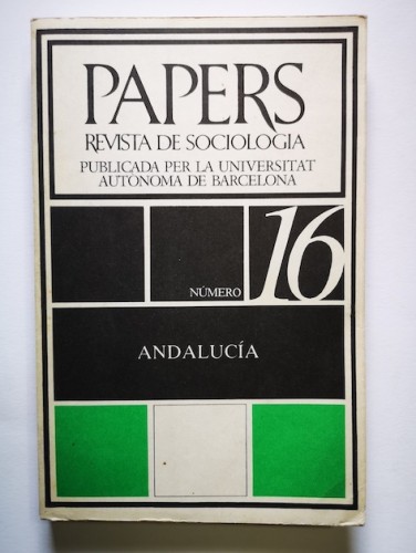 Portada del libro de PAPERS. REVISTA DE SOCIOLOGIA. Núm. 16