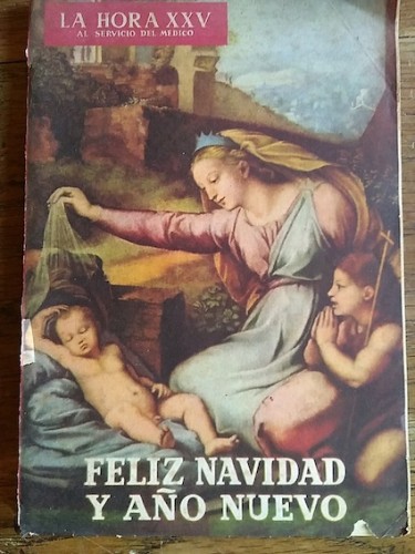 Portada del libro de LA HORA XXV al servicio del médico. Núm. XIX. Año 1958. Feliz Navidad y año nuevo