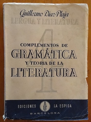 Portada del libro de COMPLEMENTOS DE GRAMÁTICA Y TEORÍA DE LA LITERATURA