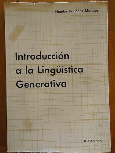 Portada del libro de Introducción a la lingüística generativa