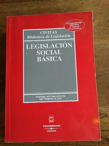Portada del libro LEGISLACIÓN SOCIAL BÁSICA