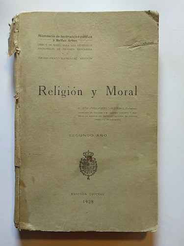 Portada del libro de RELIGIÓN Y MORAL. Segundo año