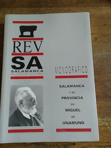 Portada del libro de SALAMANCA REVISTA DE ESTUDOS. MONOGRÁFICO: SALAMANCA Y SU PROVINCIA EN MIGUEL DE UNAMUNO