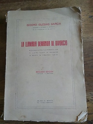 Portada del libro de LA LLAMADA DEMANDA DE DIVORCIO