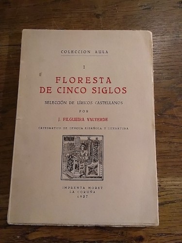 Portada del libro de FLORESTA DE CINCO SIGLOS. SELECCIÓN DE LÍRICOS CASTELLANOS