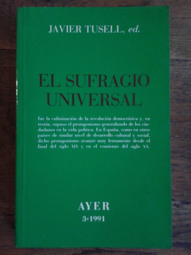 Portada del libro de EL SUFRAGIO UNIVERSAL