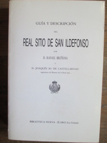 Portada del libro de GUÍA Y DESCRIPCIÓN DEL REAL SITIO DE SAN ILDEFONSO