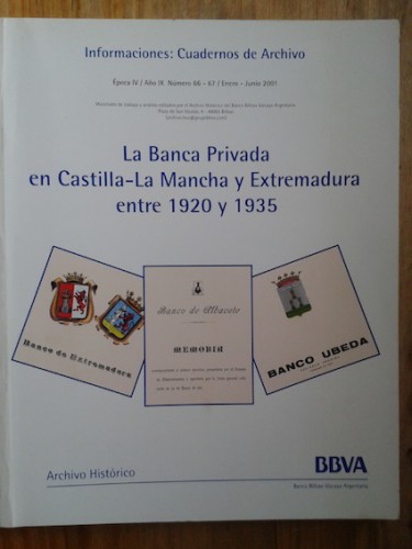 Portada del libro de LA BANCA PRIVADA EN CASTILLA-LA MANCHA Y EXTREMADURA ENTRE 1920 Y 1935