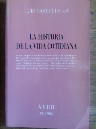 Portada del libro de LA HISTORIA DE LA VIDA COTIDIANA