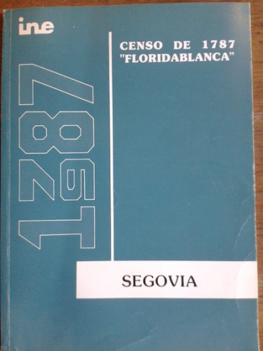 Portada del libro de CENSO DE 1787 FLORIDABLANCA. SEGOVIA