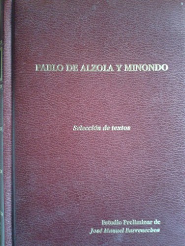 Portada del libro de CLASÍCOS DEL PENSAMIENTO ECONÓMICO VASCO. TOMO VI. PABLO DE ALZOLA Y MINONDO. Selección de textos