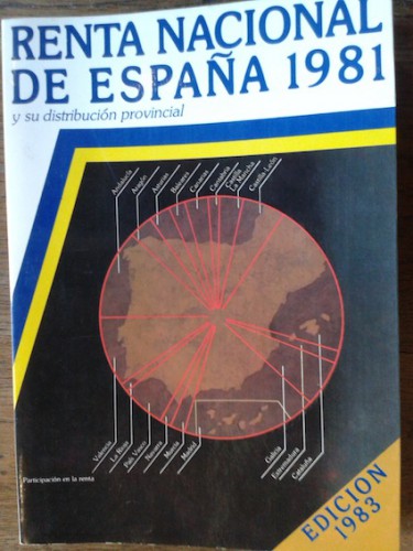 Portada del libro de RENTA NACIONAL DE ESPAÑA Y SU DISTRIBUCIÓN PROVINCIAL 1981