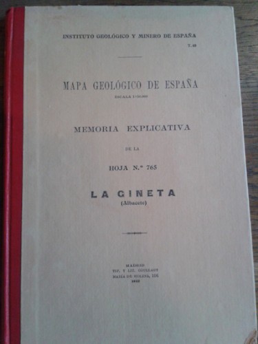 Portada del libro MAPA GEOLÓGICO DE ESPAÑA. MEMORIA EXPLICATIVA DE LA HOJA Nº 473. TARRAGONA
