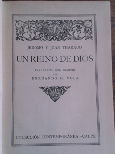 Portada del libro de UN REINO DE DIOS