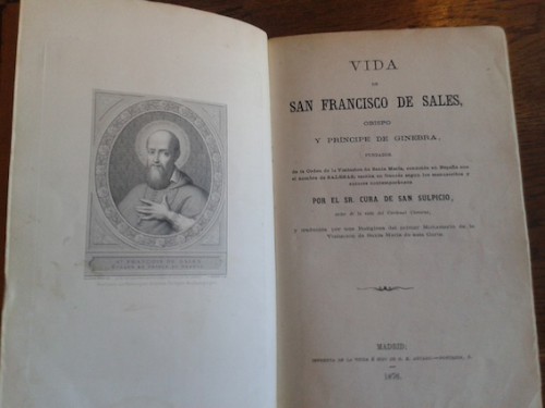 Portada del libro de VIDA DE SAN FRANCISCO DE SALES, OBISPO Y PRÍNCIPE DE GINEBRA (2 tomos)