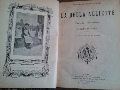 Portada del libro de LA BELLA ALLIETTE ( Eugène Chavette) - EL PRIMO (Jenaro Cardona) - LUBÍN Y DACOLARD (Adolphe Belot)...