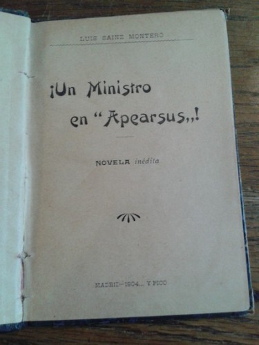 Portada del libro de UN MINISTRO EN 