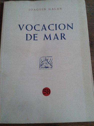 Portada del libro de VOCACION DE MAR (dedicado)