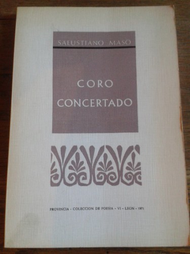 Portada del libro de CORO CONCERTADO (dedicado)
