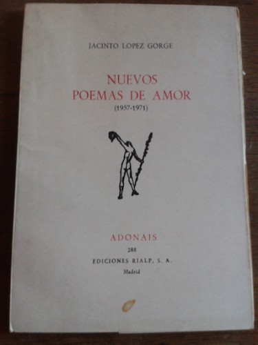 Portada del libro de NUEVOS POEMAS DE AMOR (1957-1971) (dedicado)