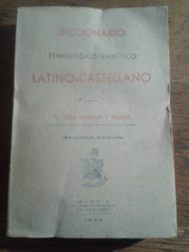 Portada del libro de DICCIONARIO ETIMOLÓGICO-ANALÍTICO LATINO-CASTELLANO