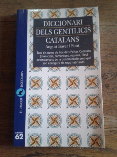 Portada del libro de DICCIONARI DELS GENTILICIS CATALANS