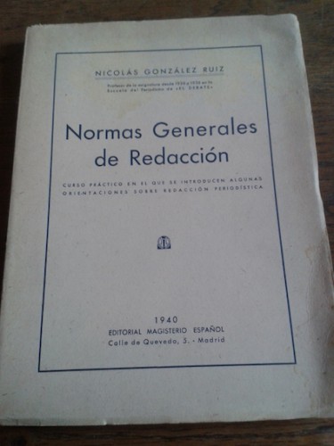 Portada del libro de NORMAS GENERALES DE REDACCIÓN