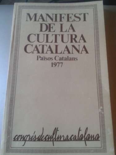 Portada del libro de MANIFEST DE LA CULTURA. Països Catalans 1977