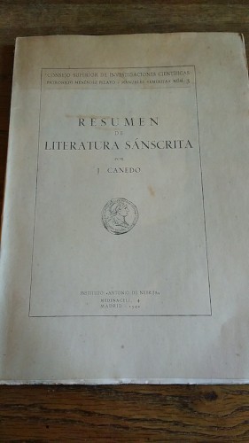 Portada del libro de RESUMEN DE LITERATURA SÁNSCRITA