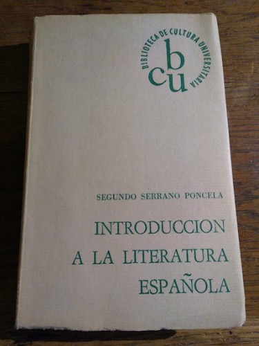 Portada del libro de INTRODUCCIÓN A LA LITERATURA ESPAÑOLA