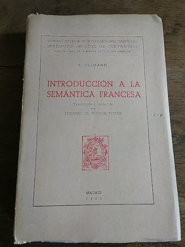 Portada del libro de INTRODUCCIÓN A LA SEMÁNTICA FRANCESA