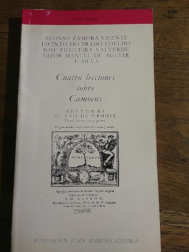 Portada del libro de CUATRO LECCIONES SOBRE CAMOENS