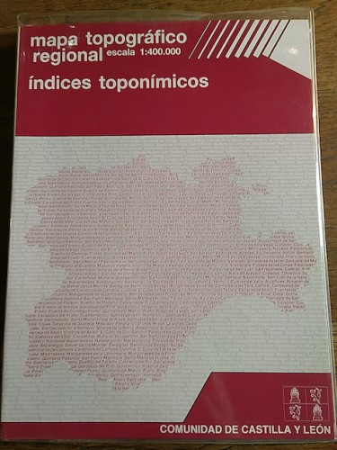 Portada del libro de MAPA TOPOGRÁFICO REGIONAL. Escala 1:400.000. ÍNDICES TOPONÍMICOS