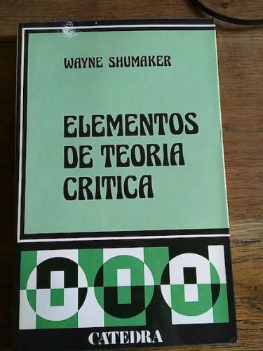 Portada del libro de ELEMENTOS DE TEORÍA CRÍTICA