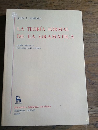 Portada del libro de LA TEORÍA FORMAL DE LA GRAMÁTICA