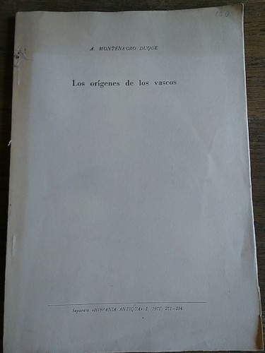 Portada del libro de LOS ORÍGENES DE LOS VASCOS