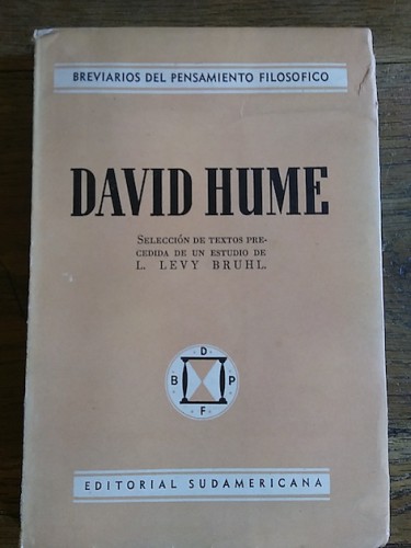 Portada del libro de DAVID HUME. Selección de textos precedida de un estudio de Levy Bruhl