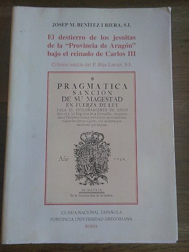 Portada del libro de EL DESTIERRO DE LOS JESUITAS DE LA 