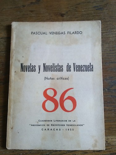 Portada del libro de NOVELAS Y NOVELISTAS DE VENEZUELA (Notas críticas)