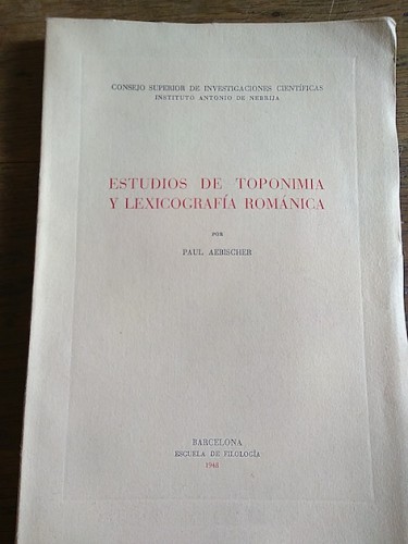 Portada del libro de ESTUDIOS DE TOPONIMIA Y LEXICOGRAFÍA ROMÁNICA